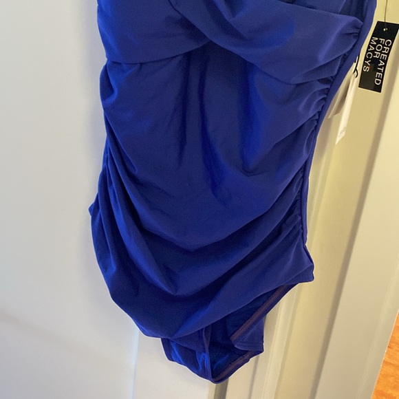 Women’s New one piece bathing suit calvin klien blue size 10 - Picture 3 of 7